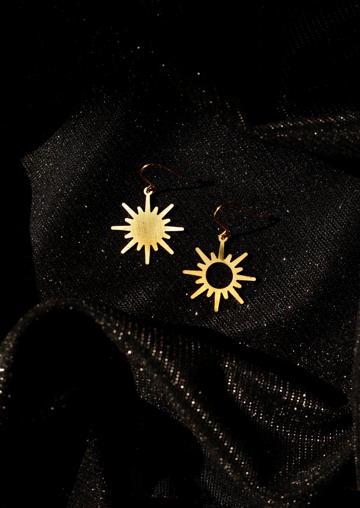 Sunburst Asymmetrical Earrings
