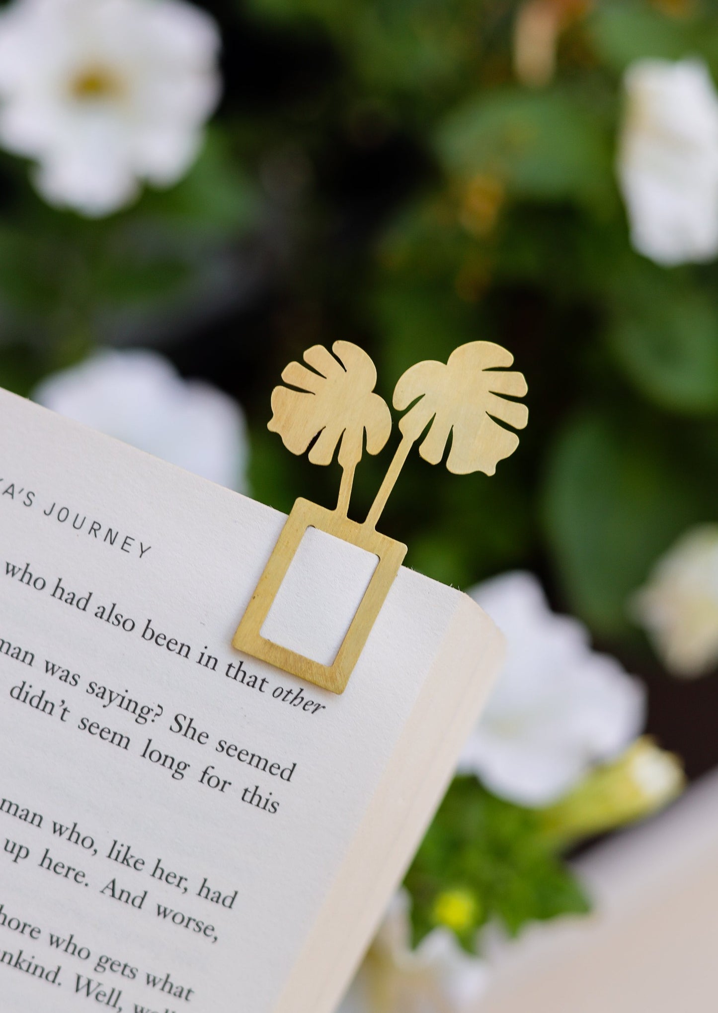 Houseplant Bookmark Trio - Brass