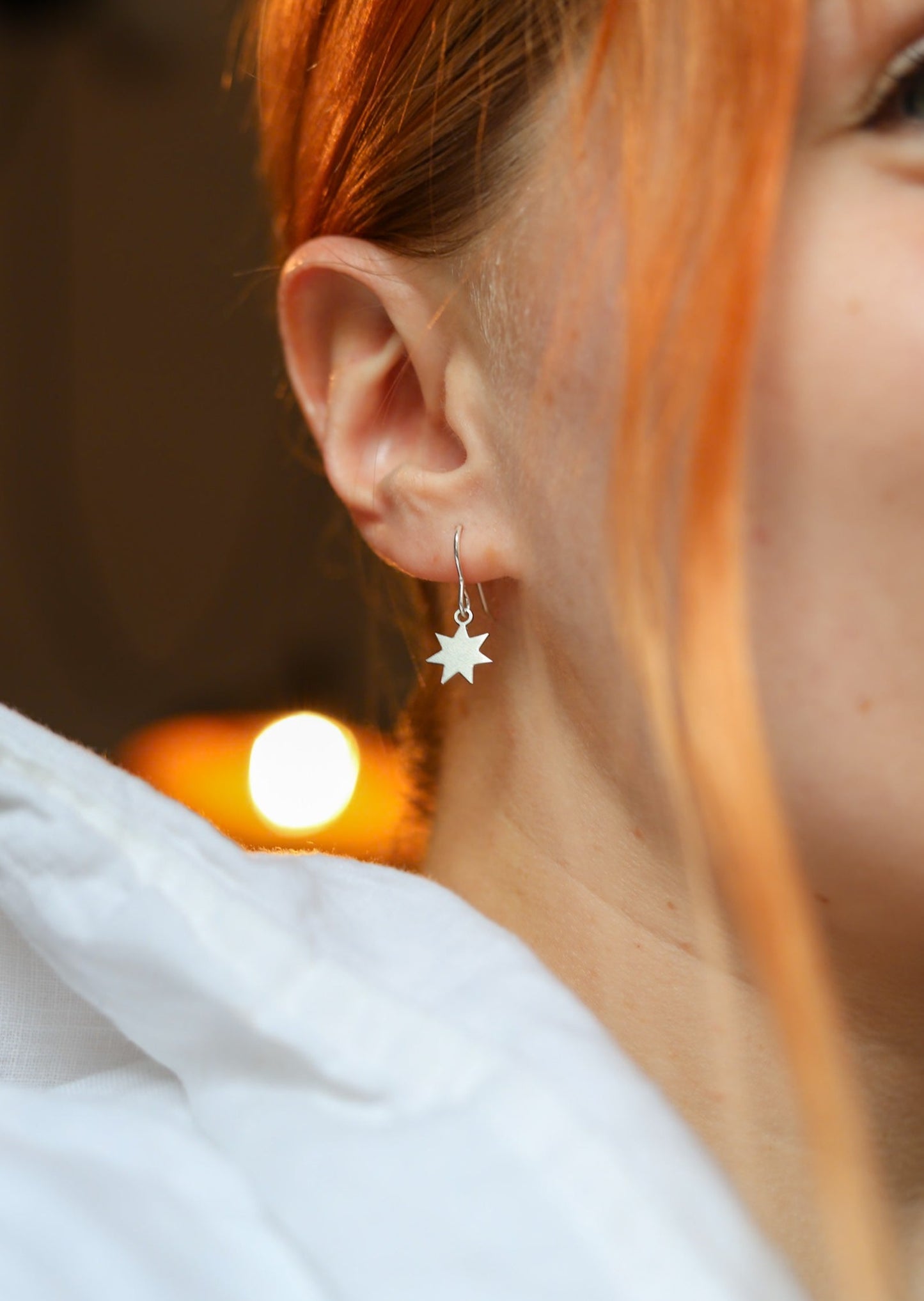Cosmic Star Silver Earrings