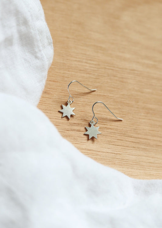 Cosmic Star Silver Earrings