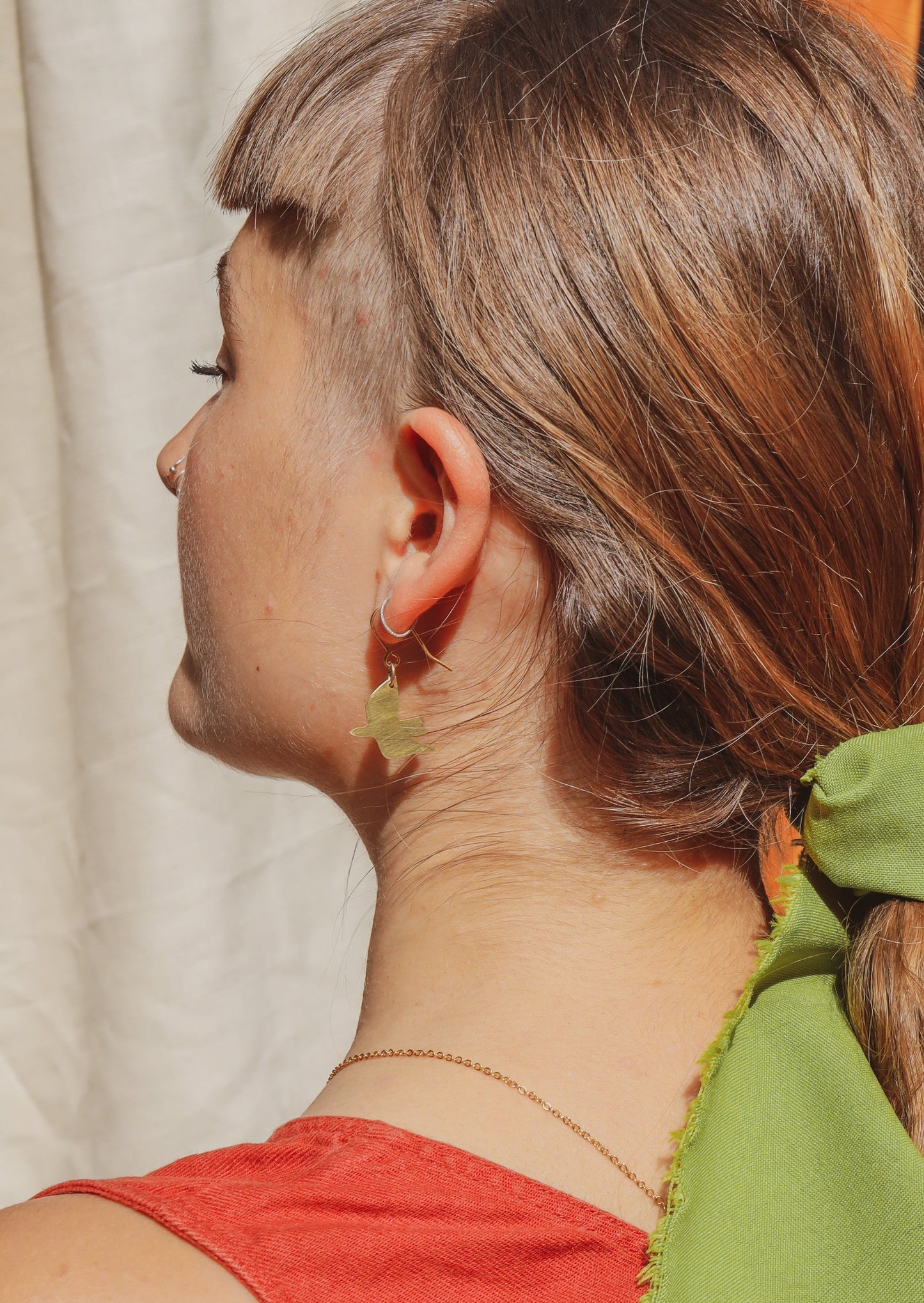 Brass Dove Earrings