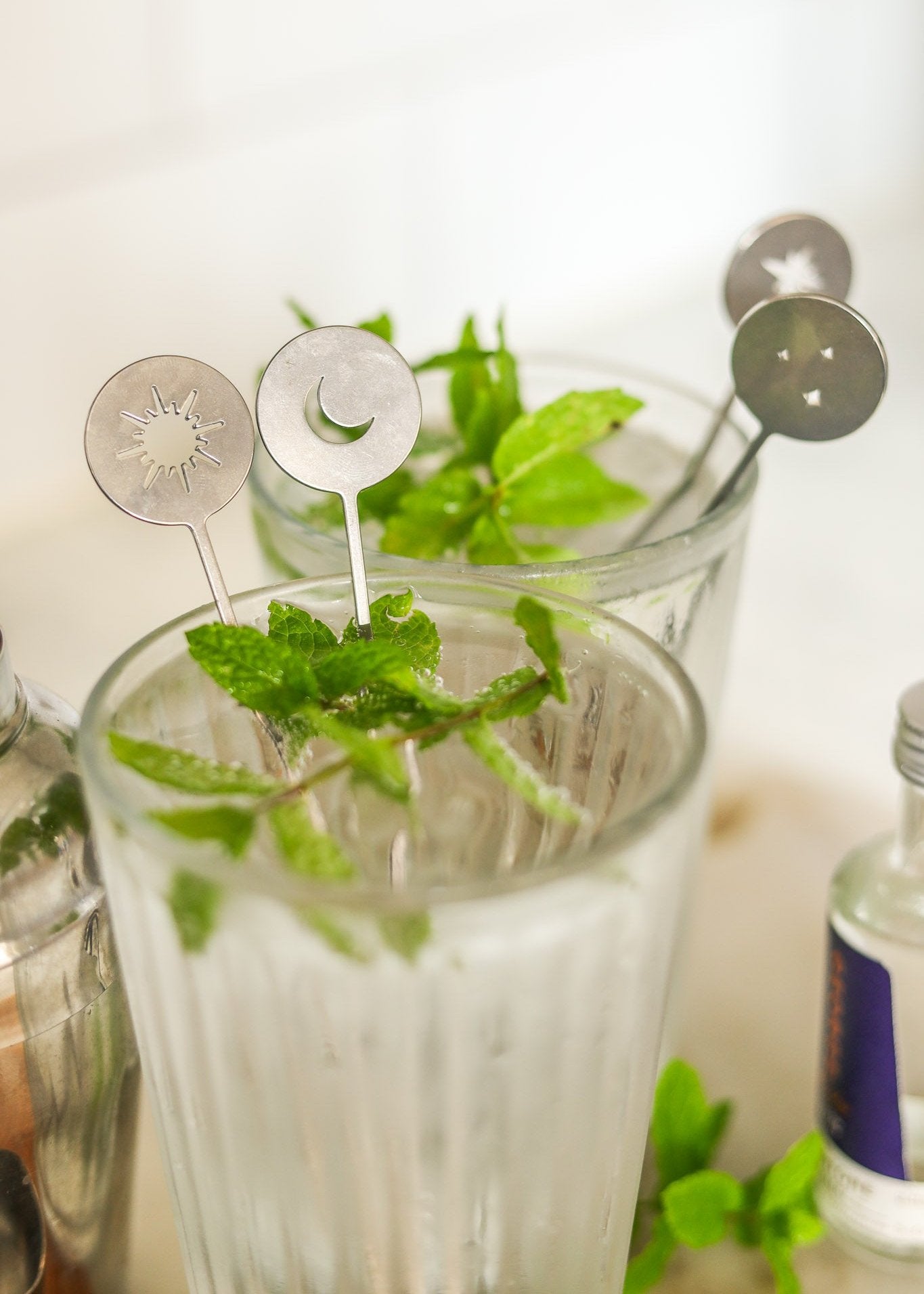 Moon & Stars Cocktail Stirrers - Set of 4