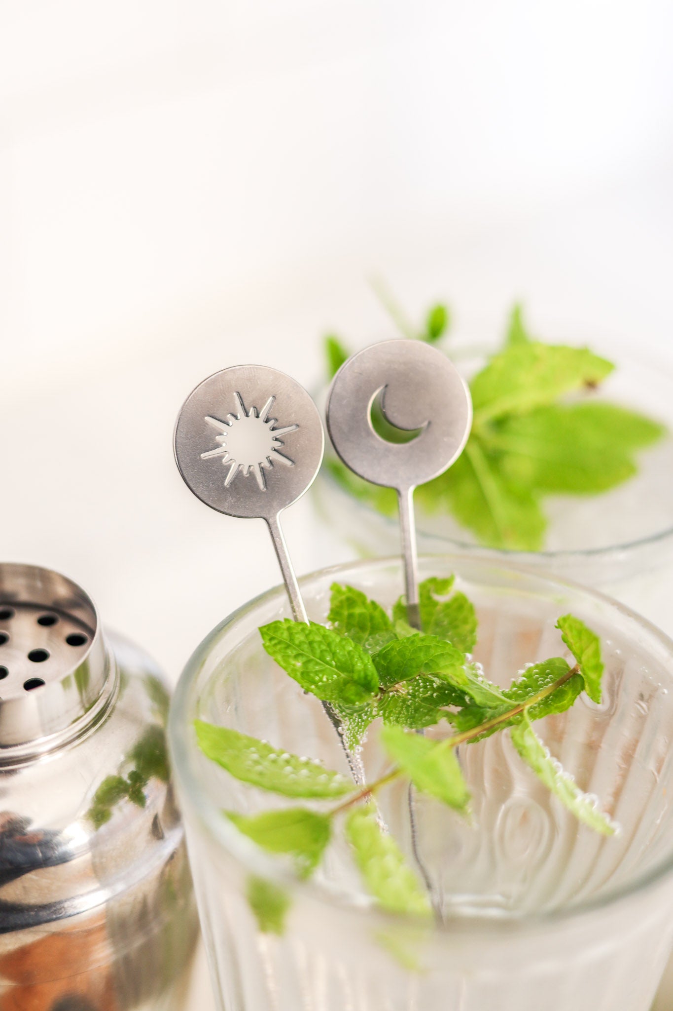 Moon & Stars Cocktail Stirrers - Set of 4
