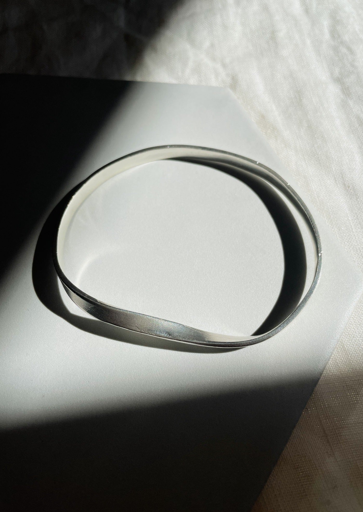 Silver Mobius Bangle