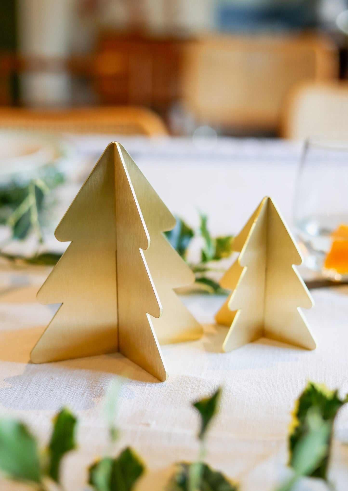 Christmas Tree Table Decoration - Brass