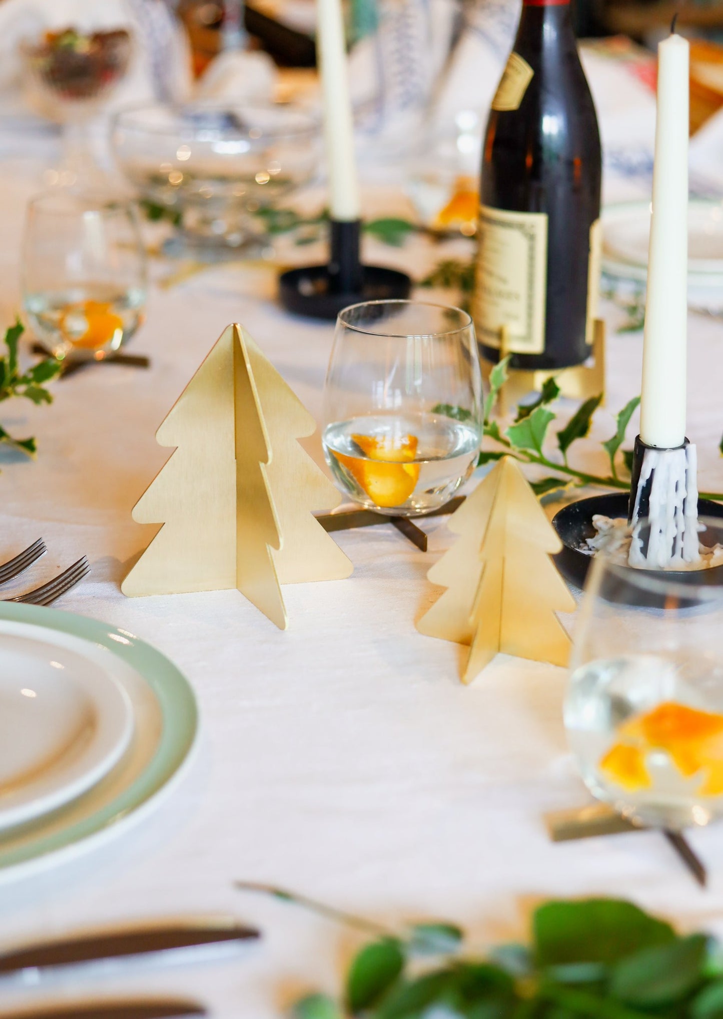 Christmas Tree Table Decoration - Brass