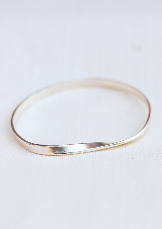 Silver Mobius Bangle