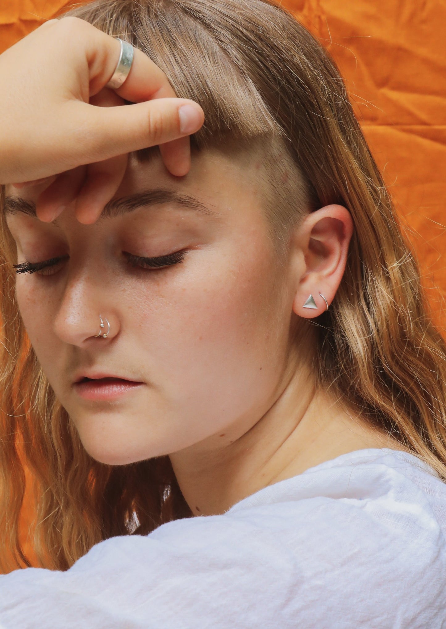 Bevel Silver Studs