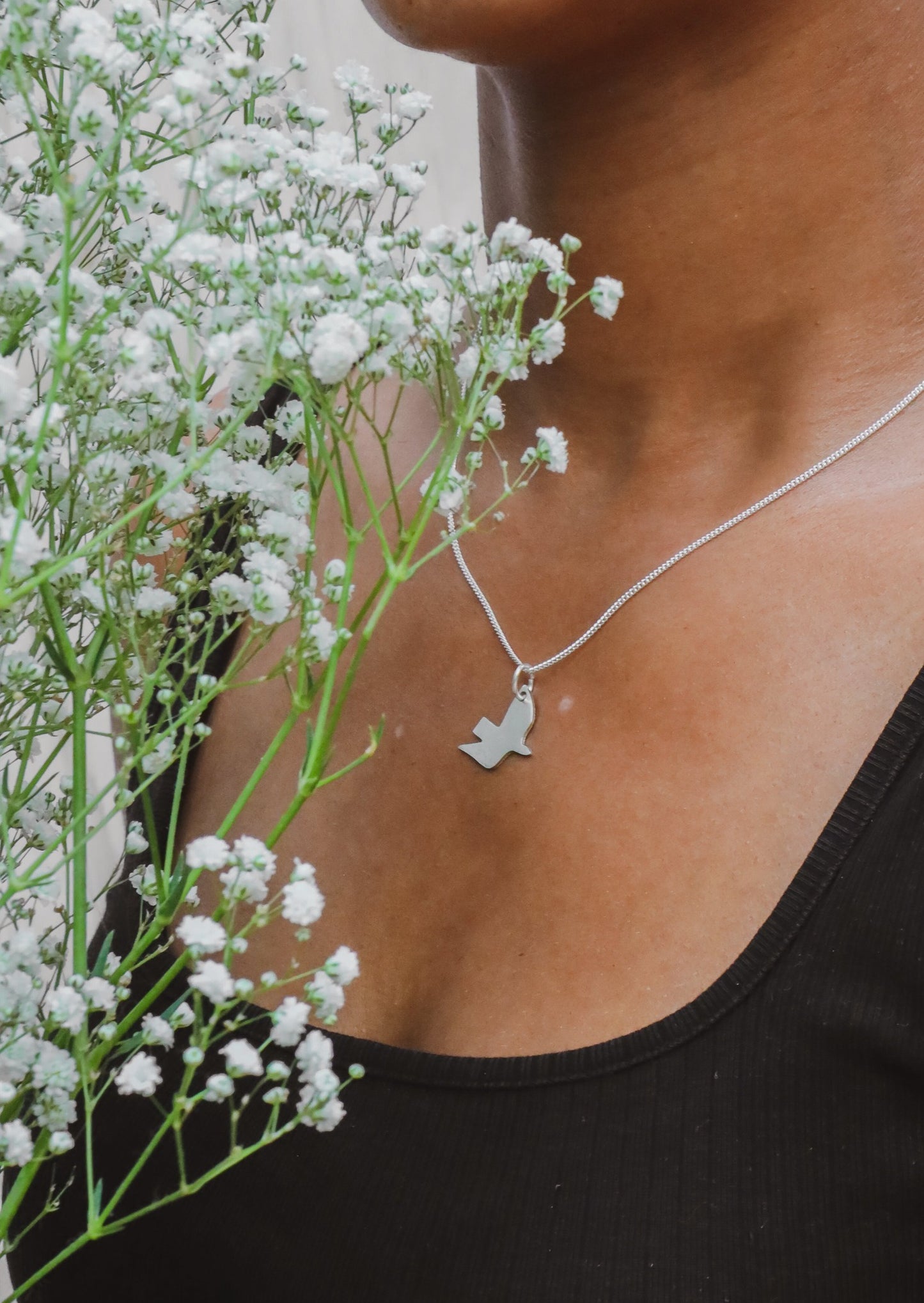 Ella's Dove Silver Necklace