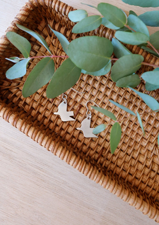 Silver Dove Earrings