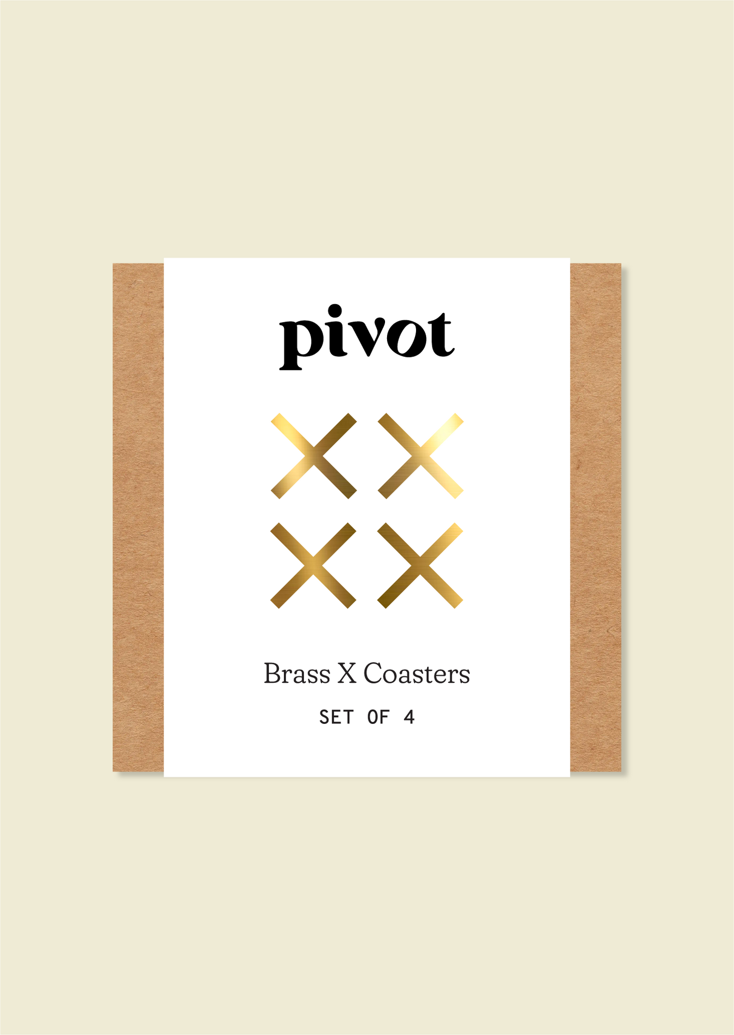 X Coasters - Brass (Set of 4)