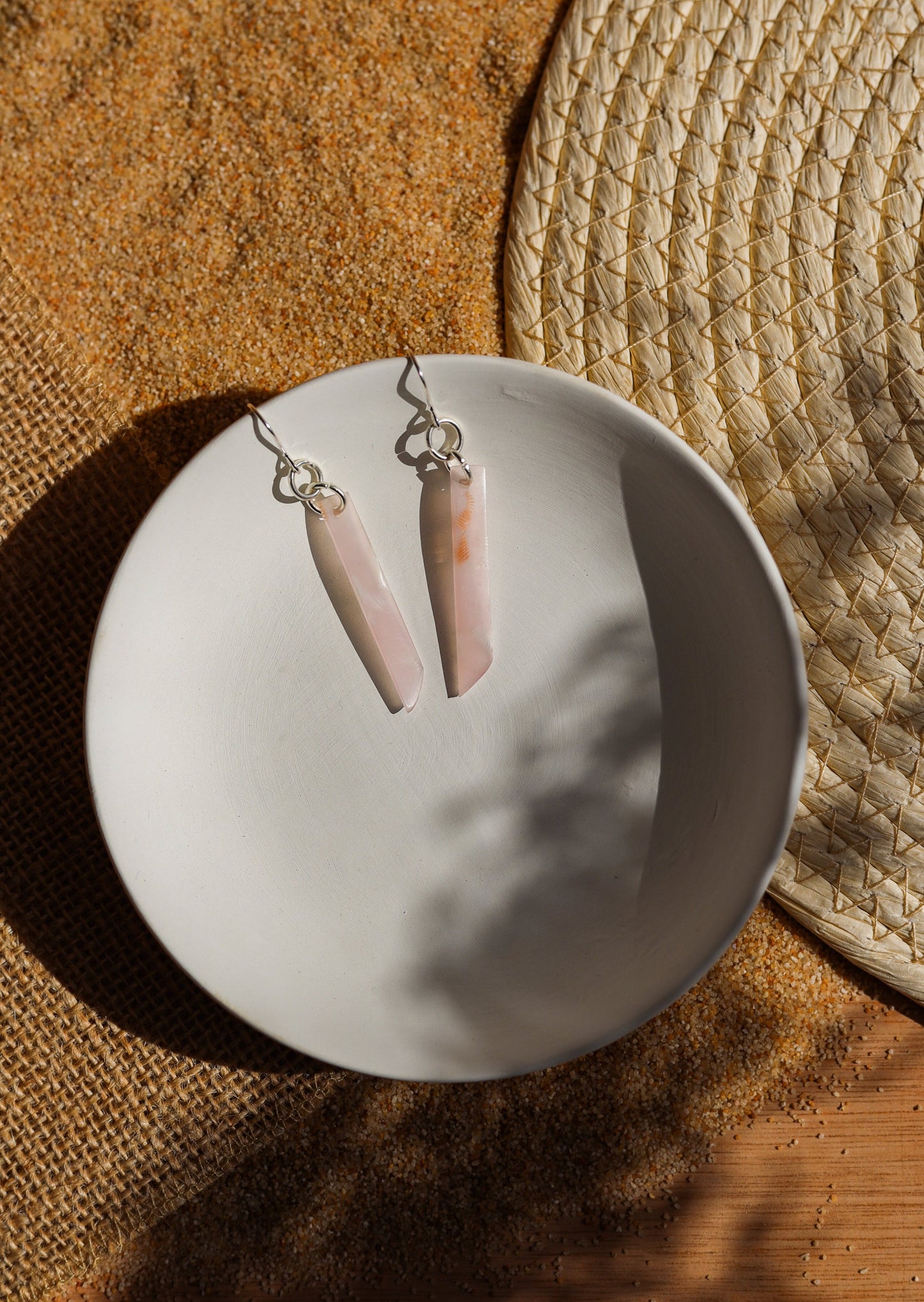 Acetate Blush Drop Earrings