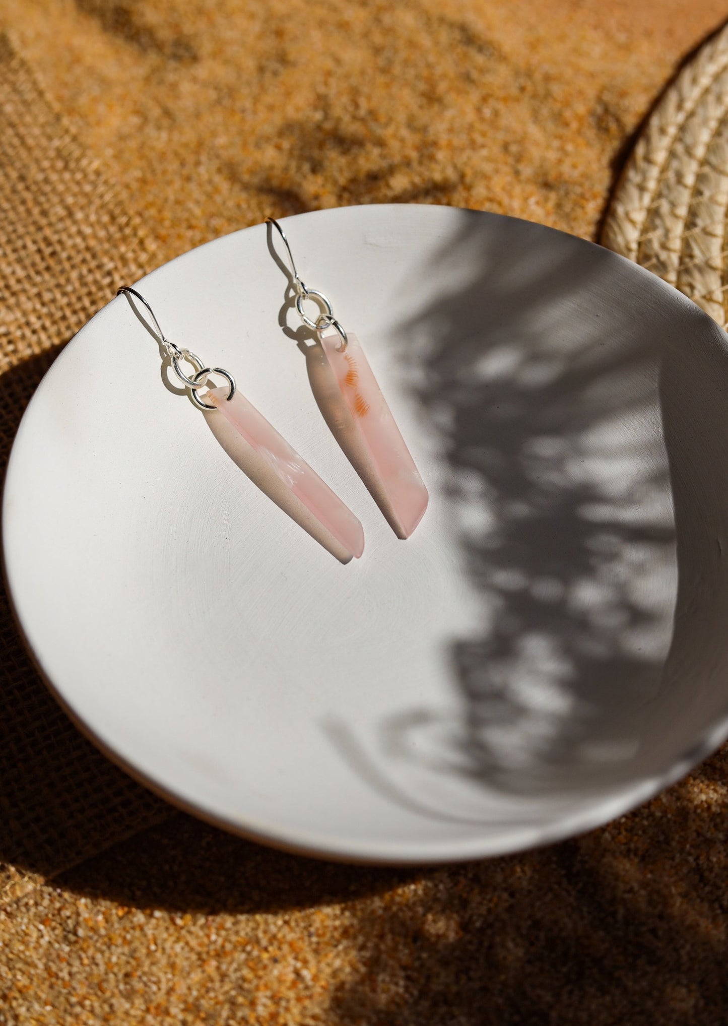 Acetate Blush Drop Earrings