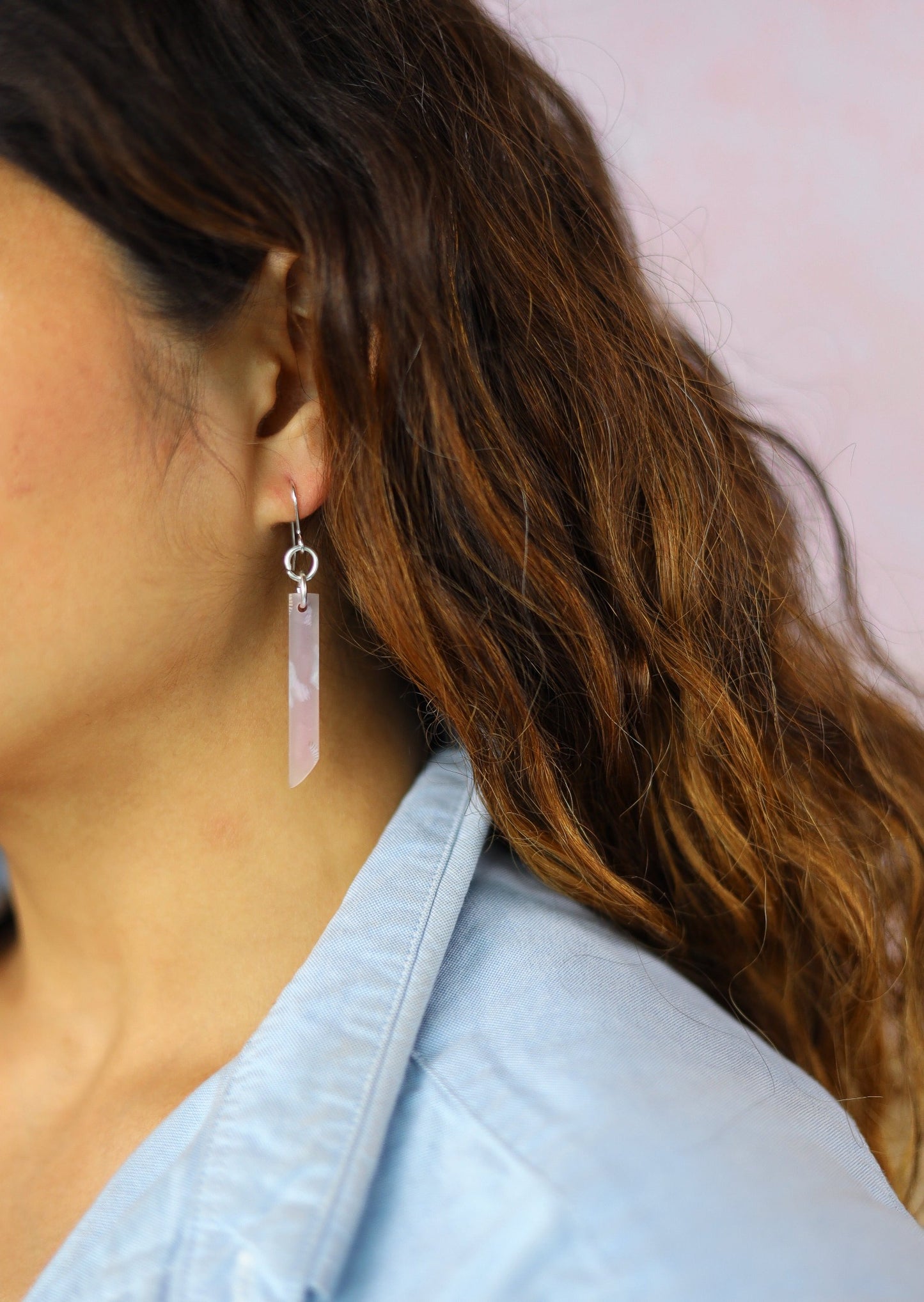 Acetate Blush Drop Earrings