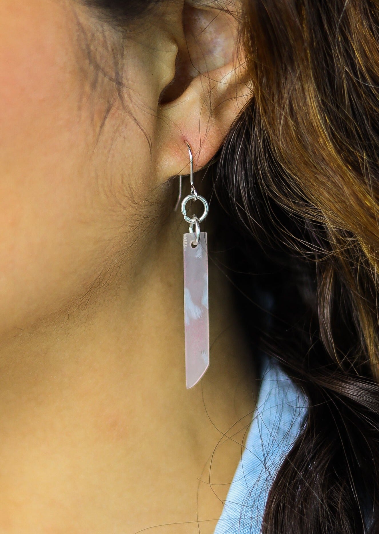 Acetate Blush Drop Earrings