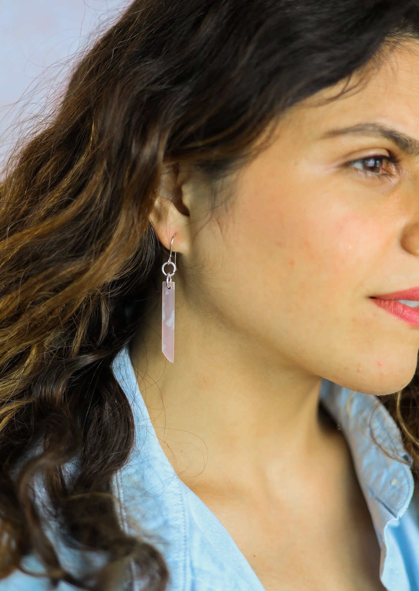 Acetate Blush Drop Earrings