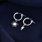 Sun & Storm Charm Hoops