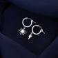 Sun & Storm Charm Hoops