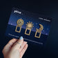 Cosmos Space Bookmark Trio - Brass