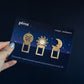 Cosmos Space Bookmark Trio - Brass