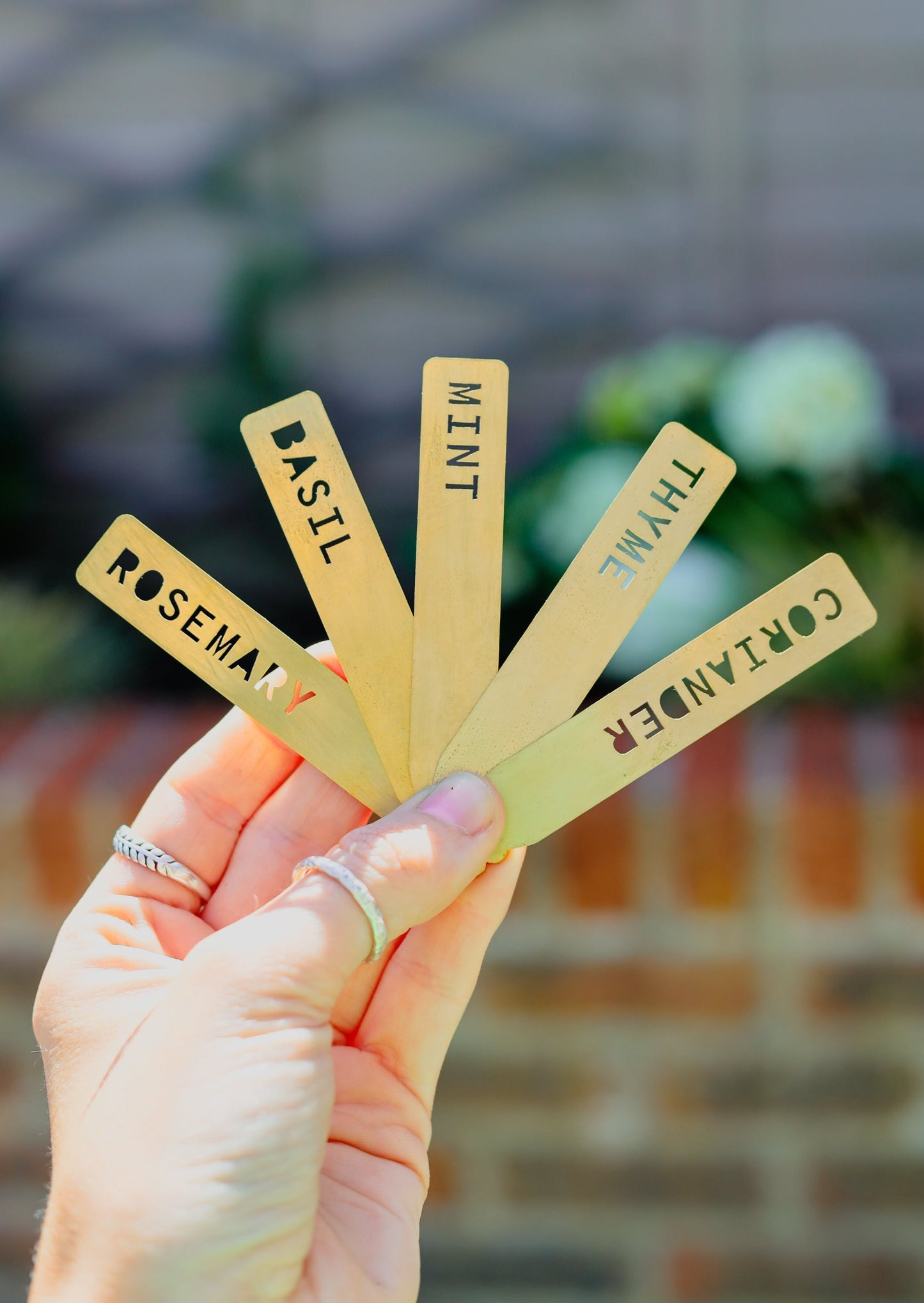 Herb Plant Markers - Brass