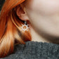 Starburst Silver Asymmetrical Earrings