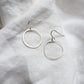 Organic Silver Hoop Earrings