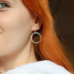 Organic Silver Hoop Earrings