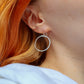 Organic Silver Hoop Earrings