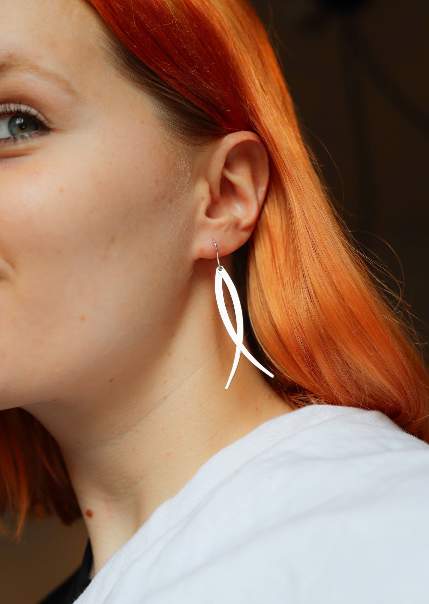 Wishbone Silver Earrings