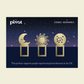 Cosmos Space Bookmark Trio - Brass