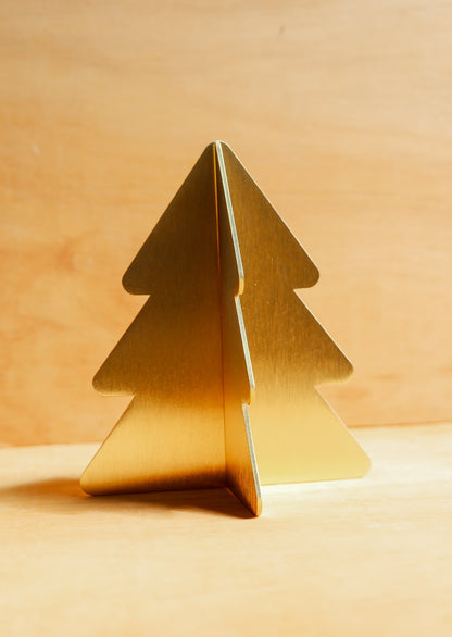 Christmas Tree Table Decoration - Brass