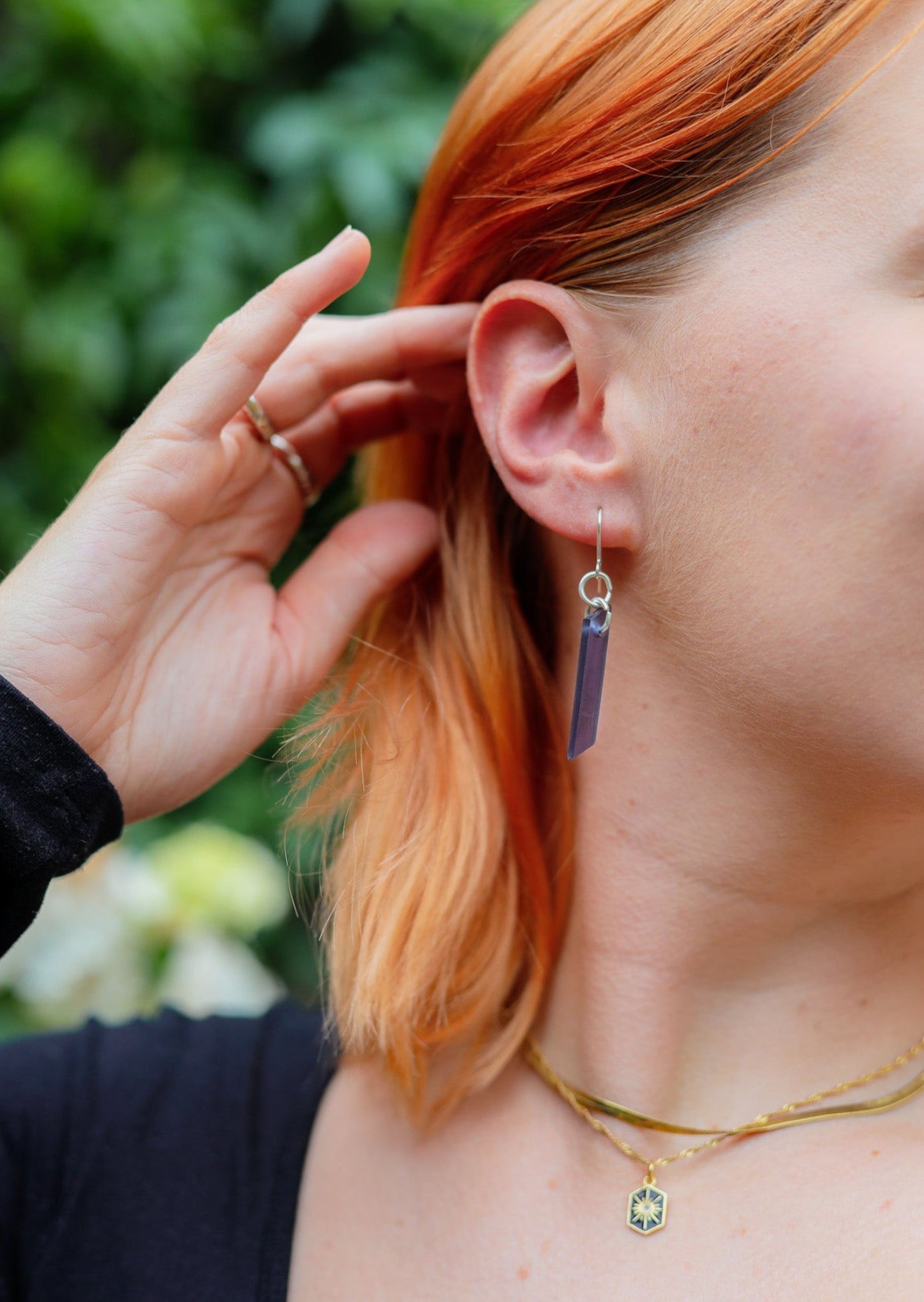 Acetate Santorini Blue Earrings