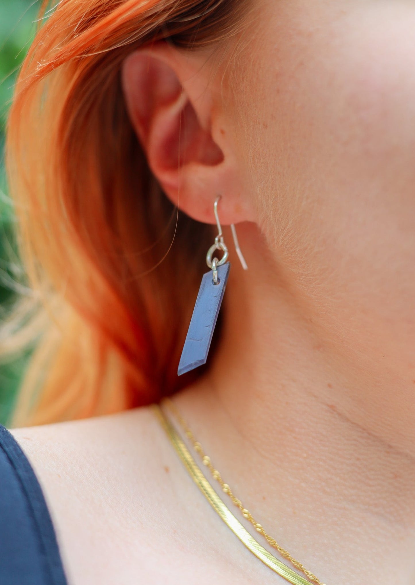 Acetate Santorini Blue Earrings