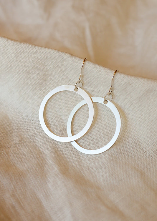 Angie's Hoops Silver Earrings