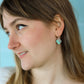 Acetate Sage Square Earrings